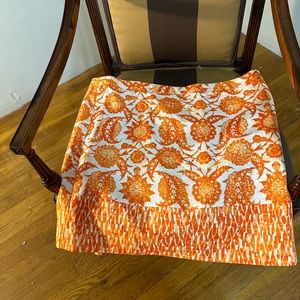 Michael Kors orange and white skirt